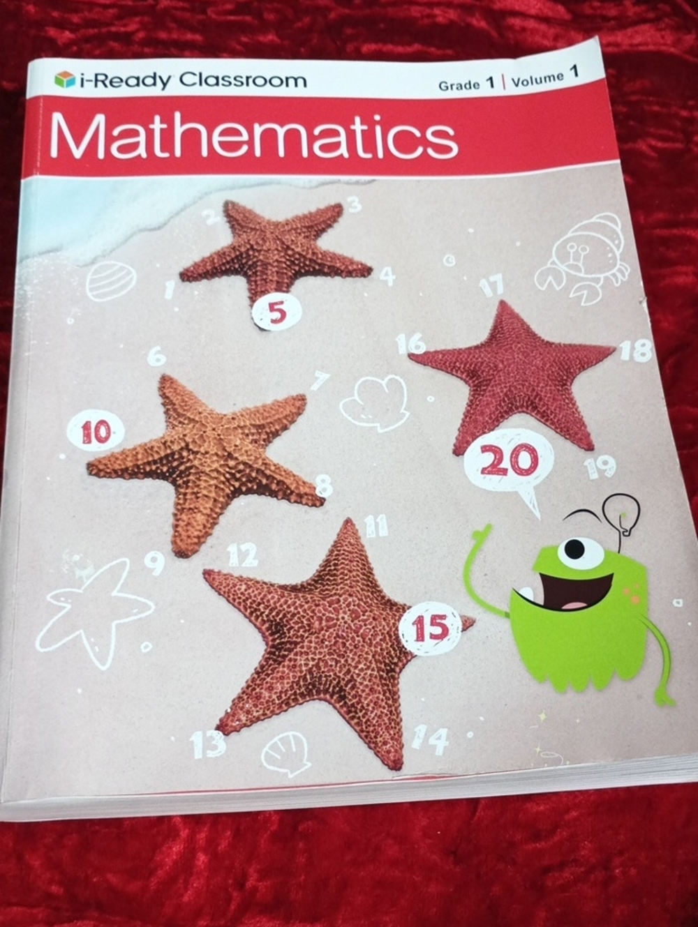 Mathematics Workbook - Red/Cream Cover (Grade 1, Volume 1)